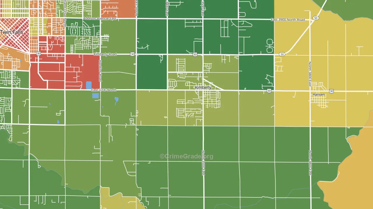 Kimberly, ID Map of Assault Rates