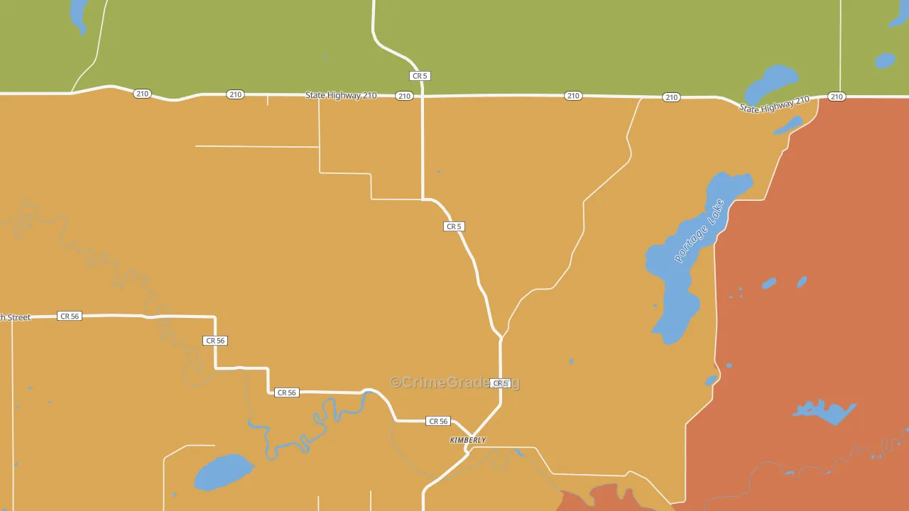 Kimberly, MN Map of Assault Rates