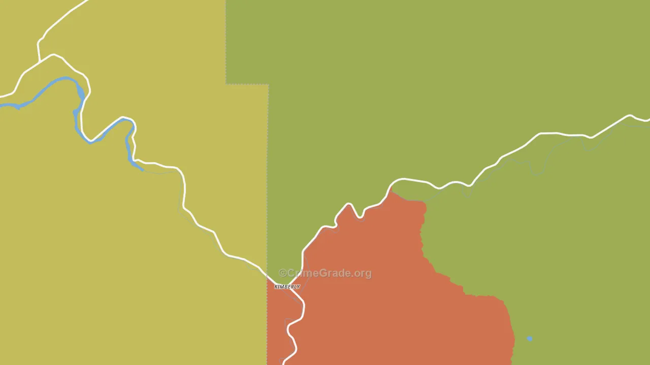 Kimberly, OR Map of Assault Rates