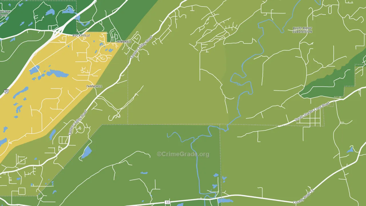 Kimbrell, AL Map of Assault Rates
