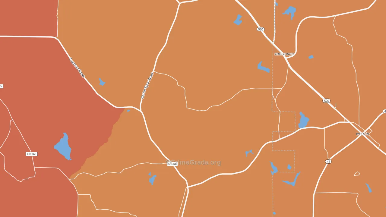 Kimbrough, GA Map of Assault Rates