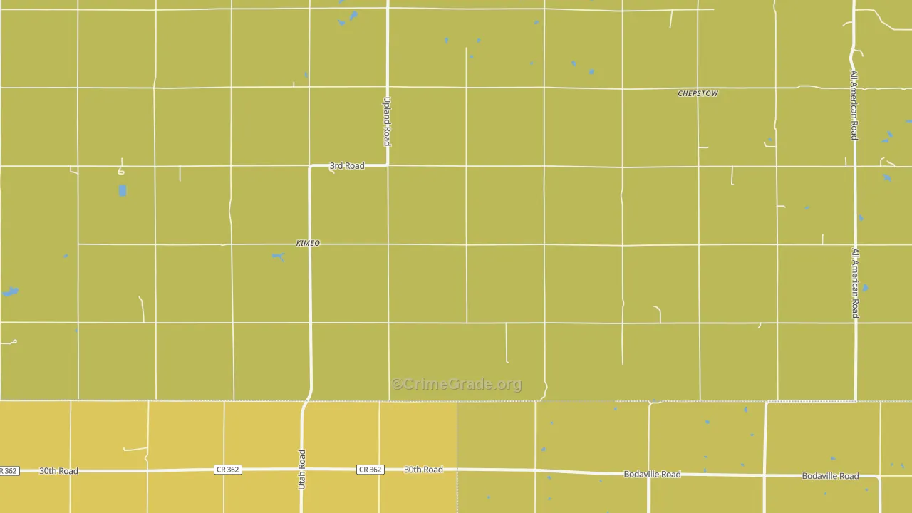 Kimeo, KS Map of Assault Rates