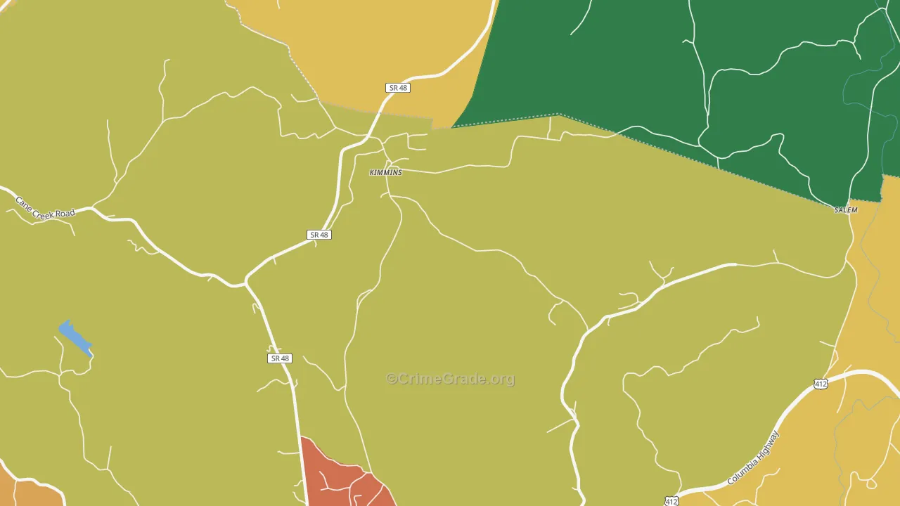 Kimmins, TN Map of Assault Rates