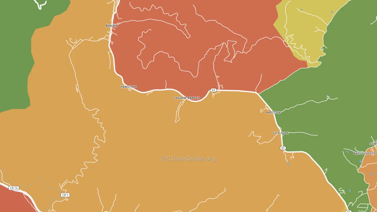 Kincaid, WV Map of Assault Rates