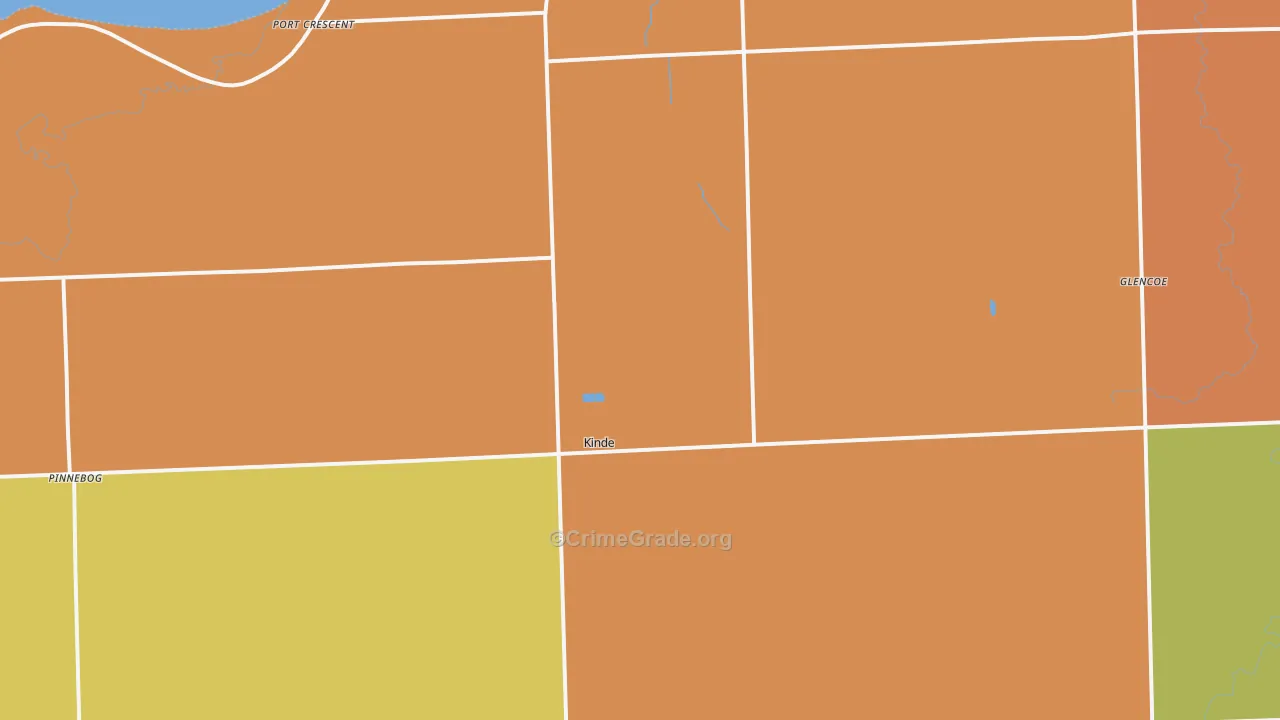 Kinde, MI Map of Assault Rates