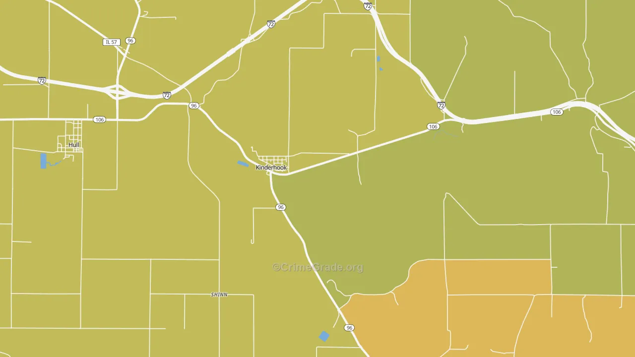 Kinderhook, IL Map of Assault Rates