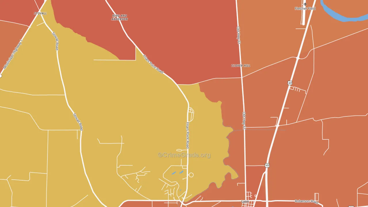 King and Anderson, MS Map of Assault Rates