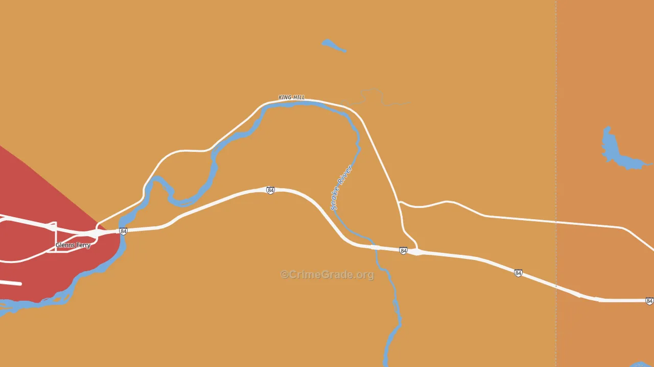 King Hill, ID Map of Assault Rates