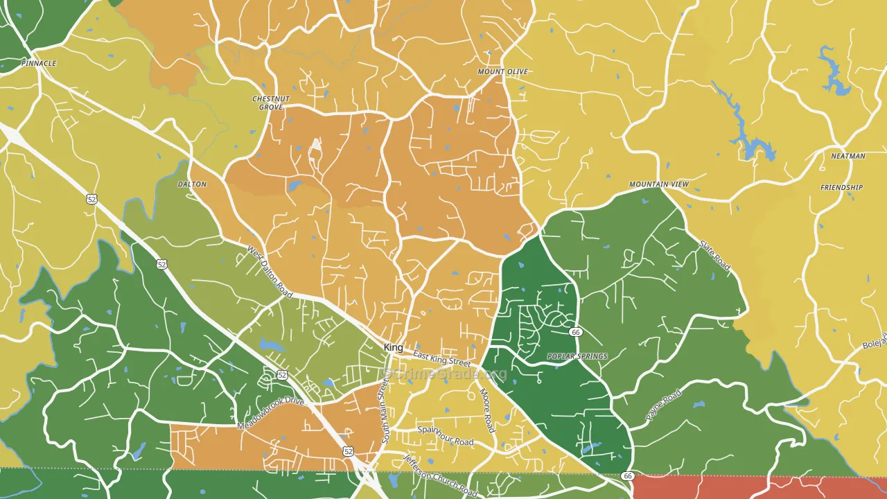 King, NC Map of Assault Rates