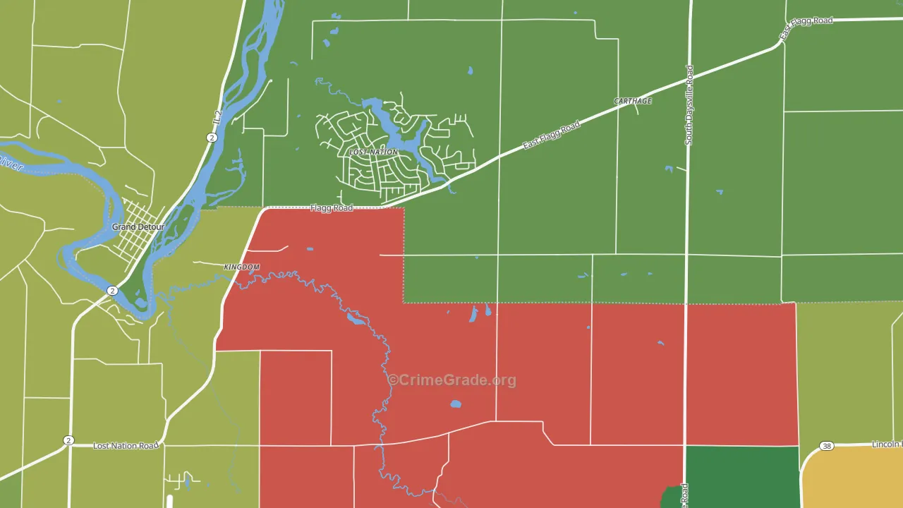 Kingdom, IL Map of Assault Rates