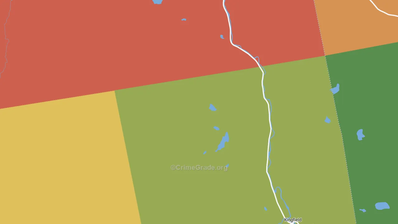 Kingfield, ME Map of Assault Rates
