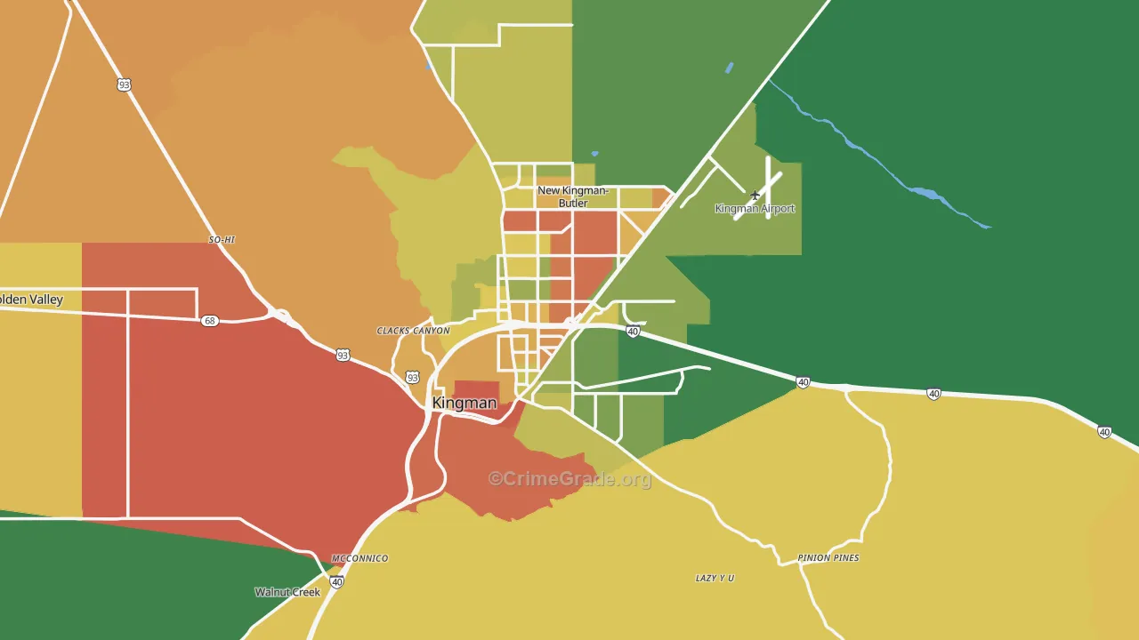 Kingman, AZ Map of Assault Rates