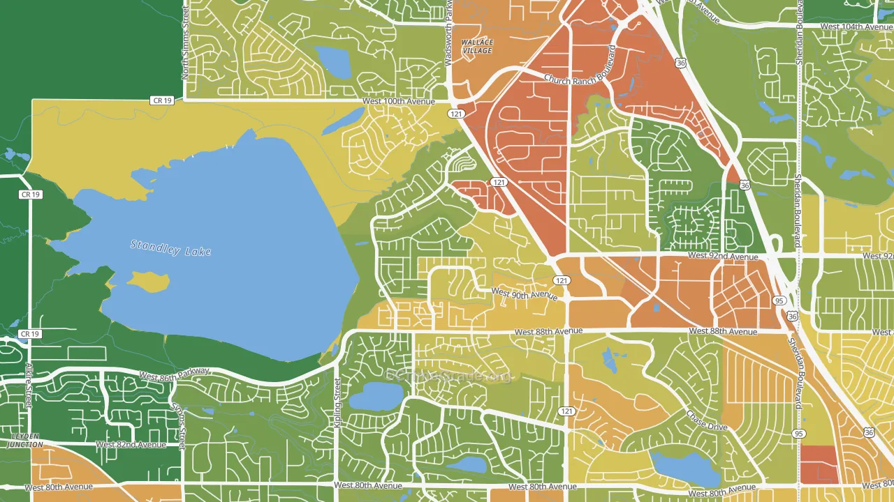 Kings Mill, Broomfield, CO Map of Assault Rates