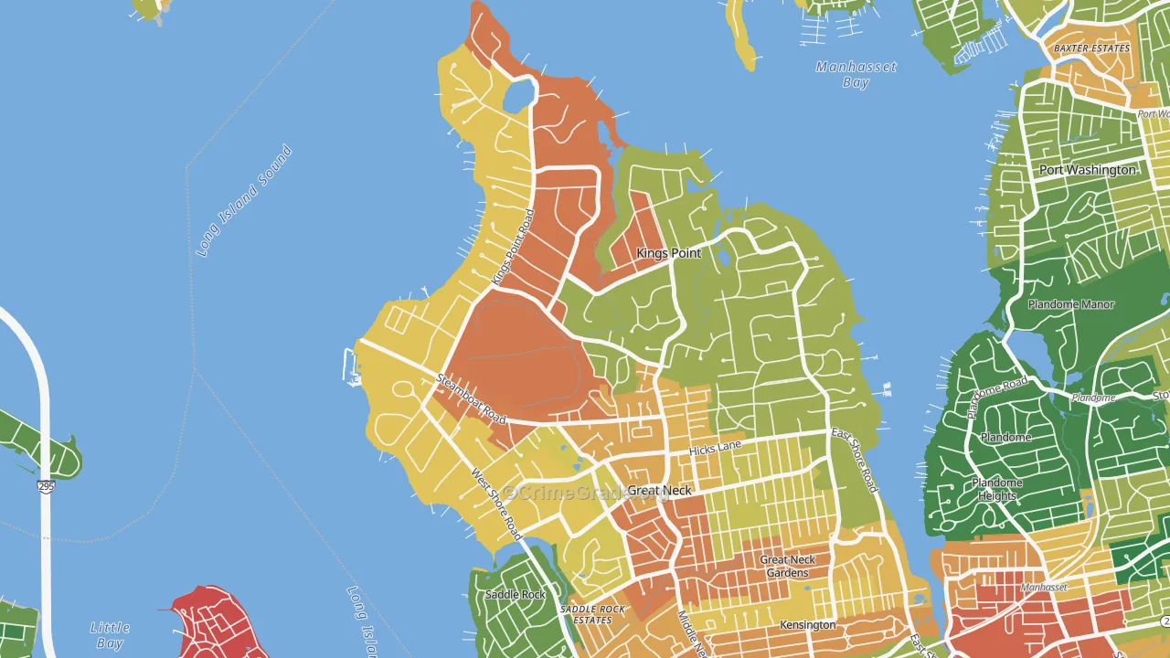 Kings Point, NY Map of Assault Rates