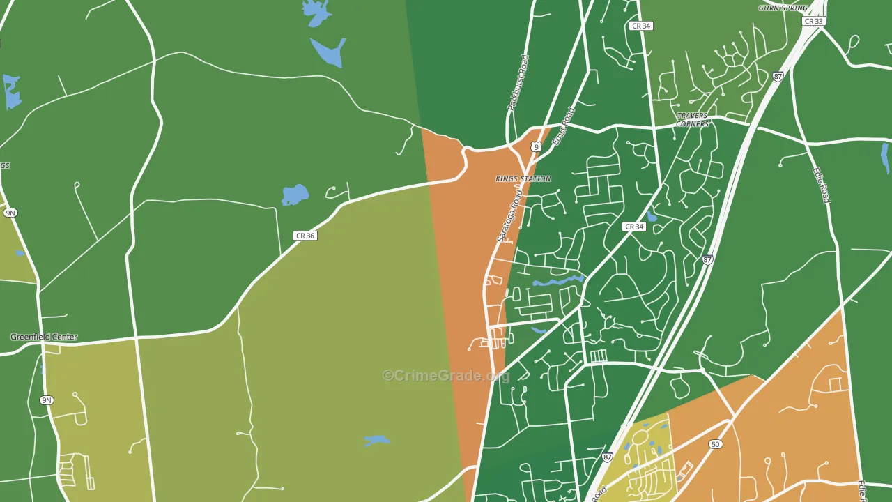 Kings Station, NY Map of Assault Rates