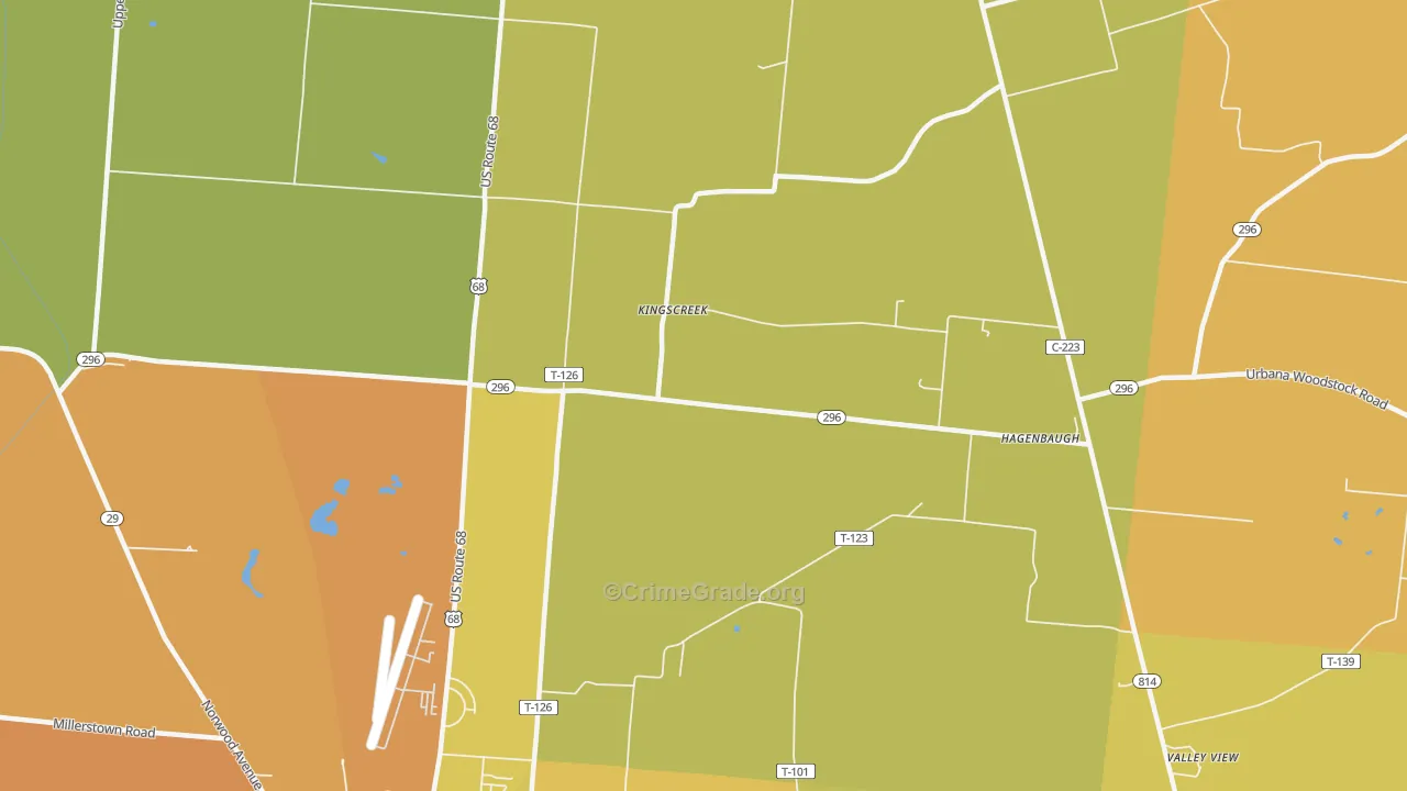 Kingscreek, OH Map of Assault Rates