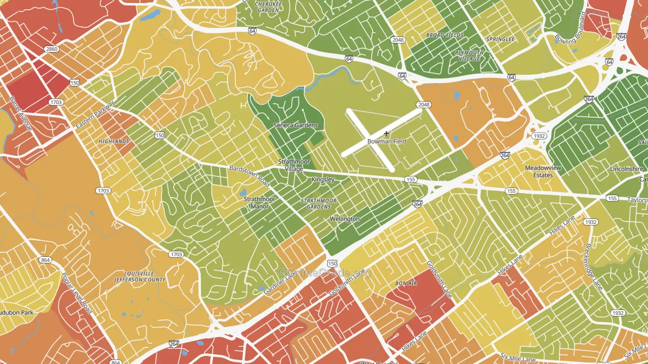 Kingsley, KY Map of Assault Rates