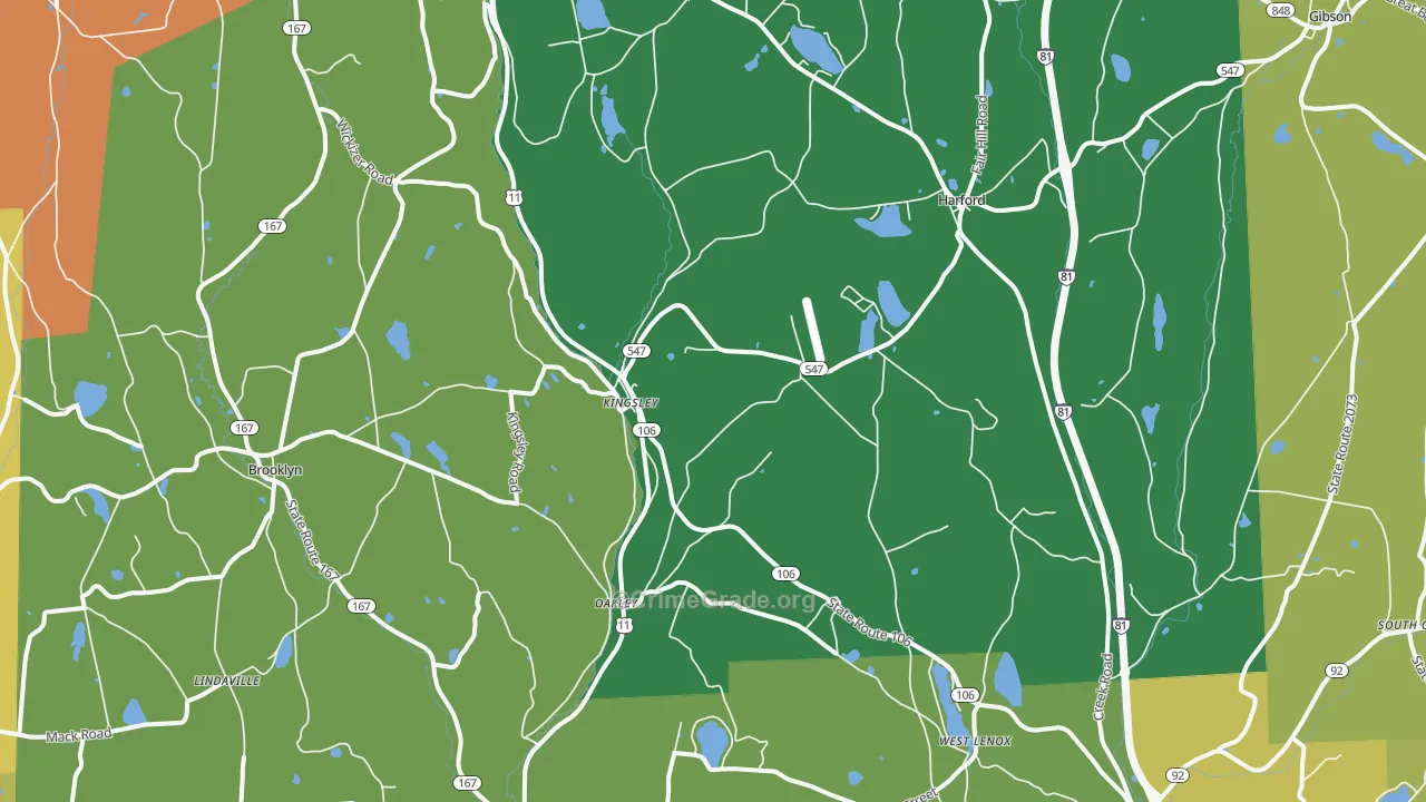 Kingsley, PA Map of Assault Rates