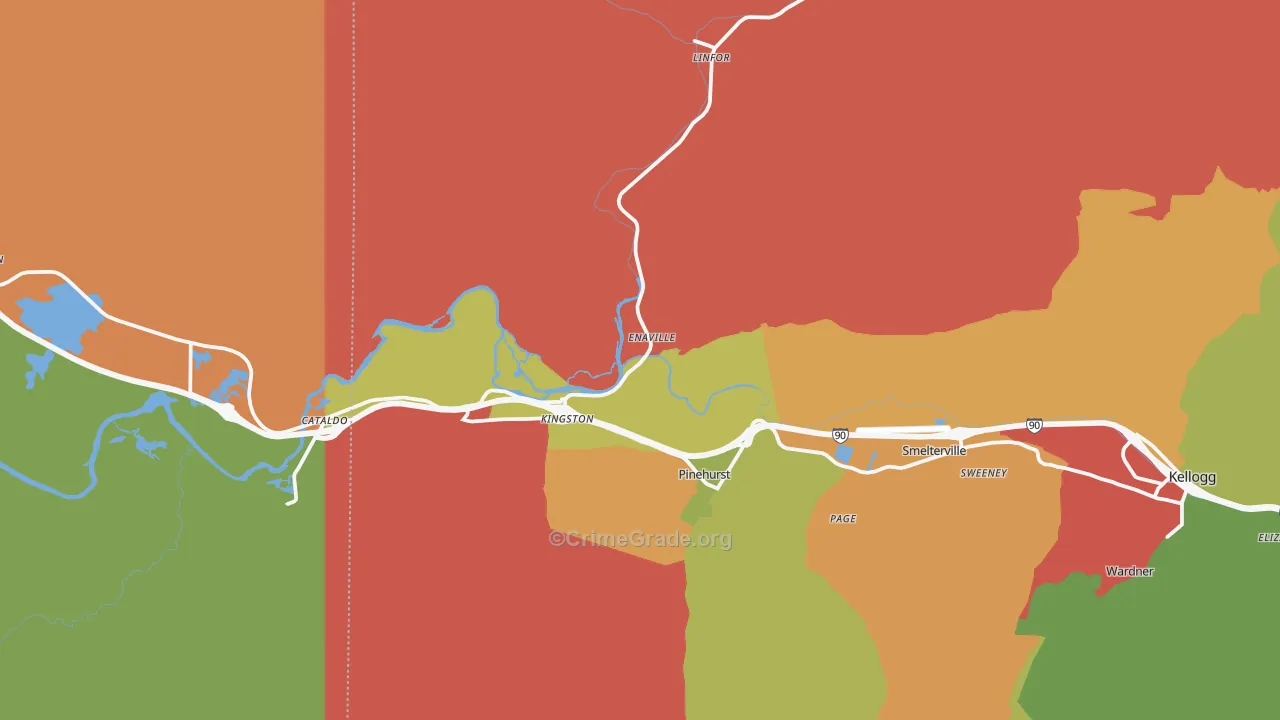 Kingston, ID Map of Assault Rates