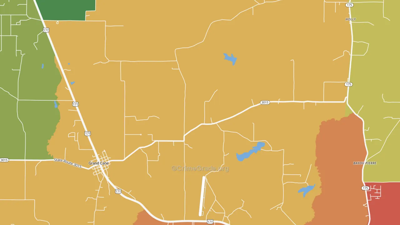Kingston, LA Map of Assault Rates