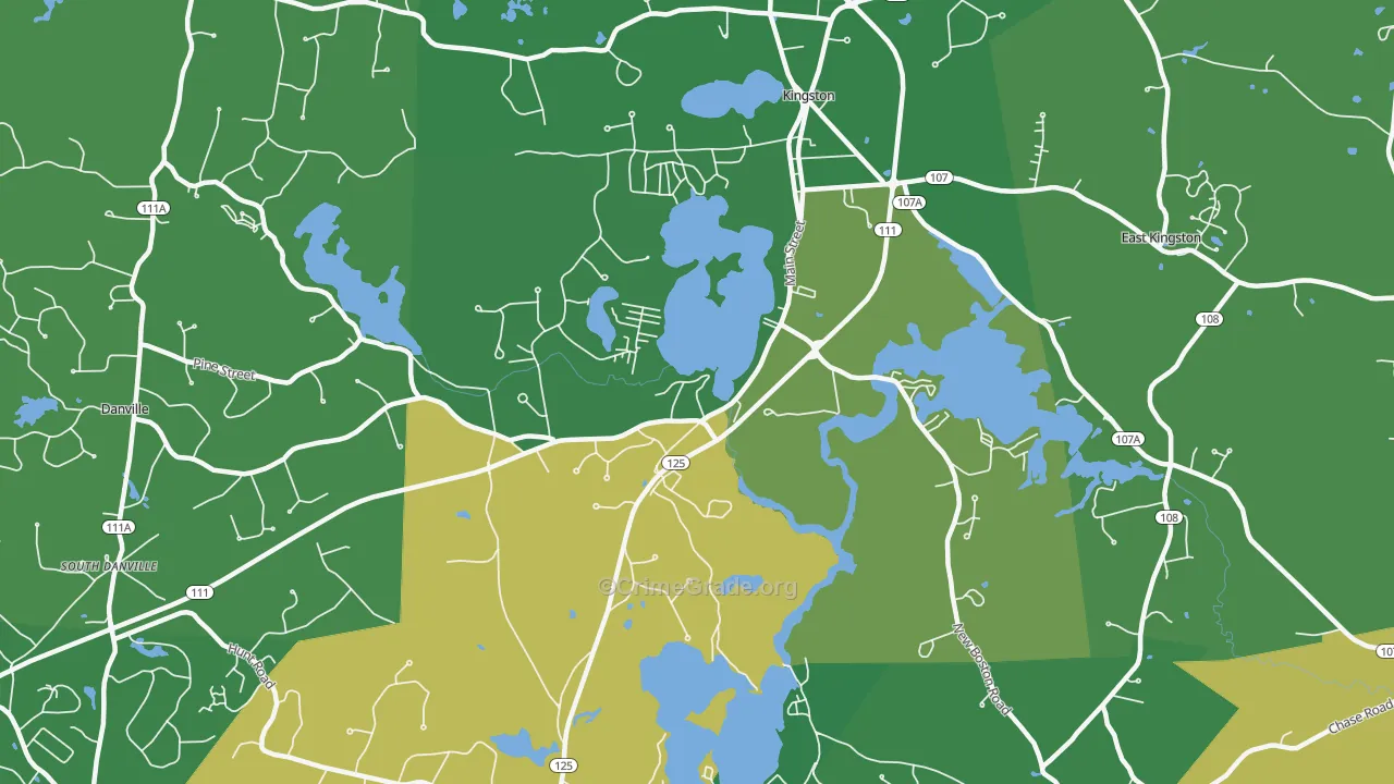 Kingston, NH Map of Assault Rates