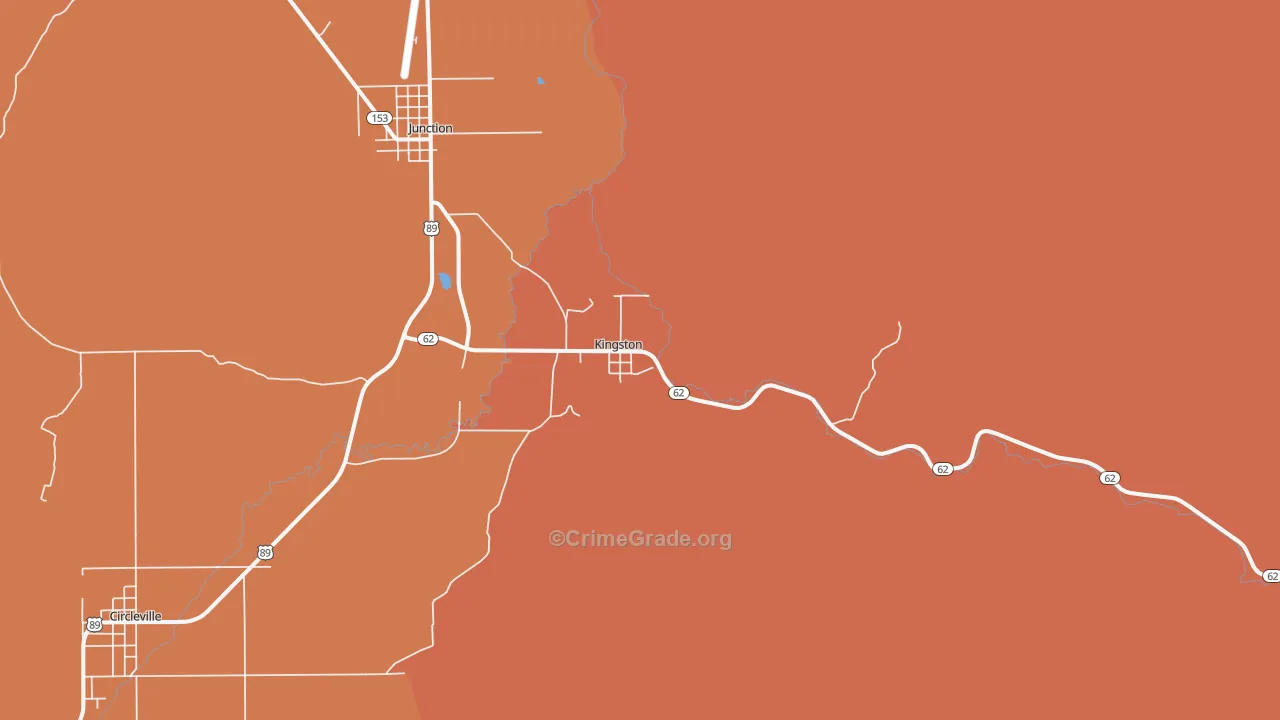 Kingston, UT Map of Assault Rates