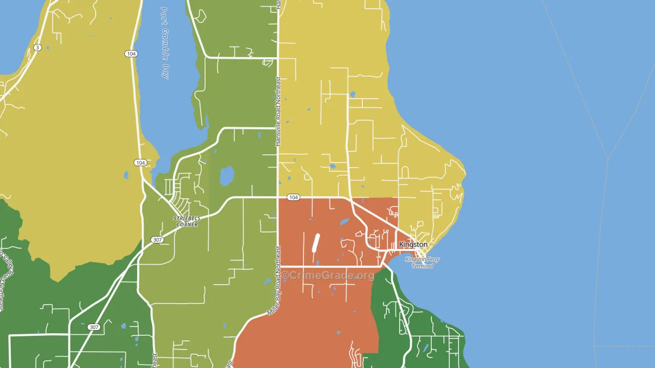 Kingston, WA Map of Assault Rates