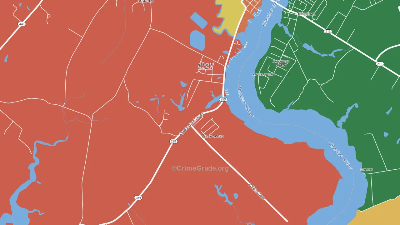 Kingstown, MD Map of Assault Rates