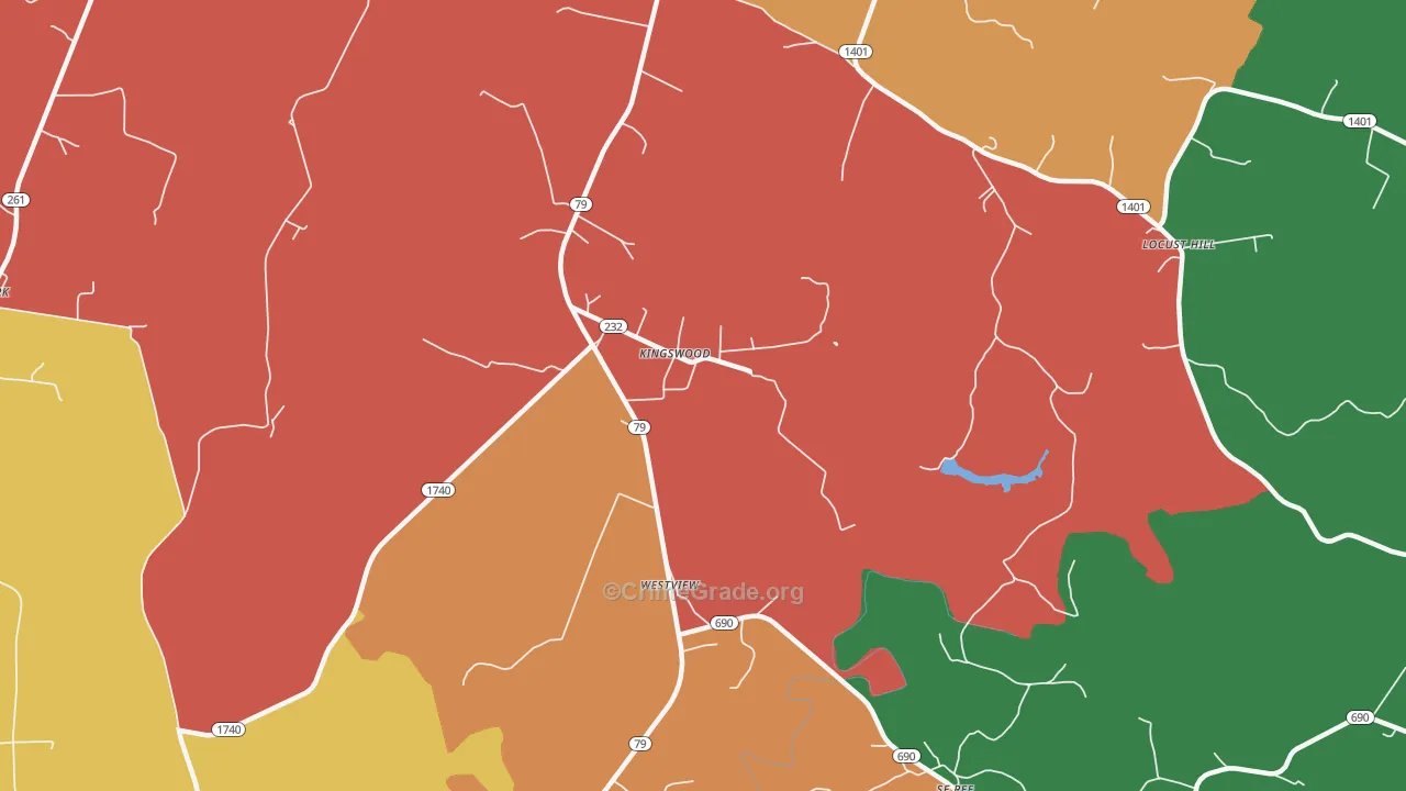 Kingswood, KY Map of Assault Rates