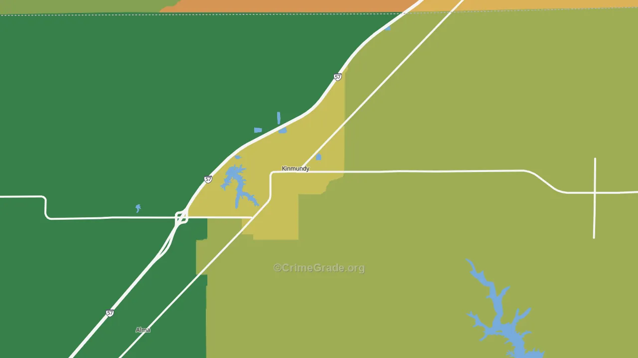 Kinmundy, IL Map of Assault Rates