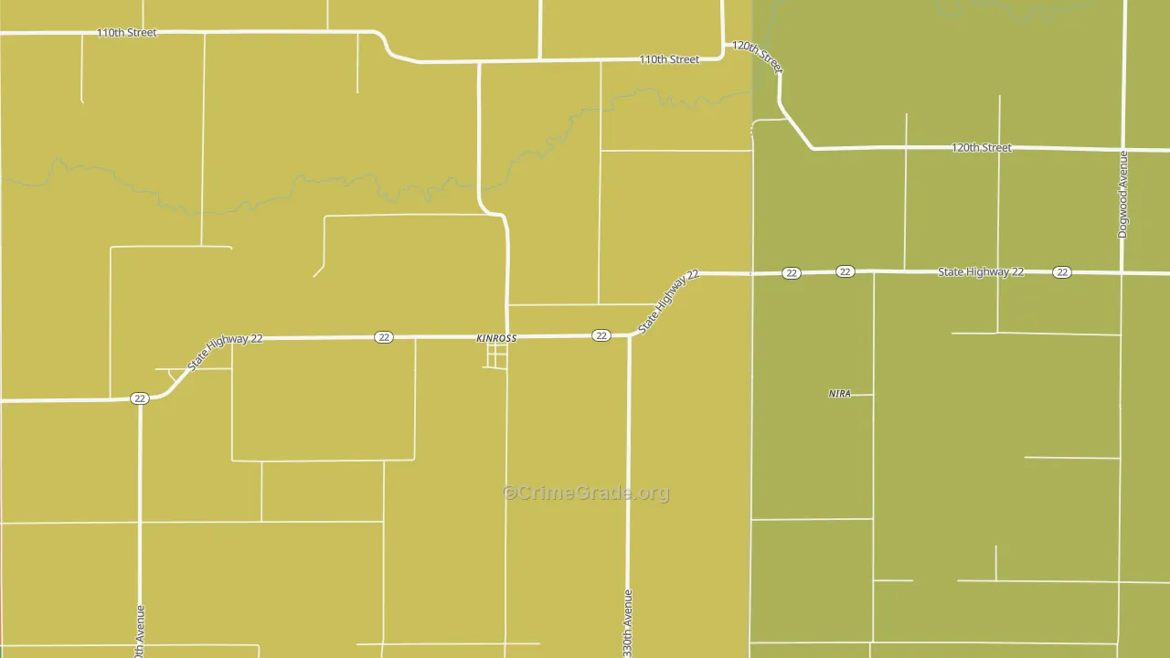 Kinross, IA Map of Assault Rates