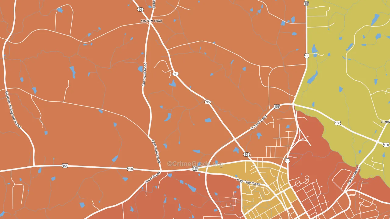 Kinton Fork, NC Map of Assault Rates