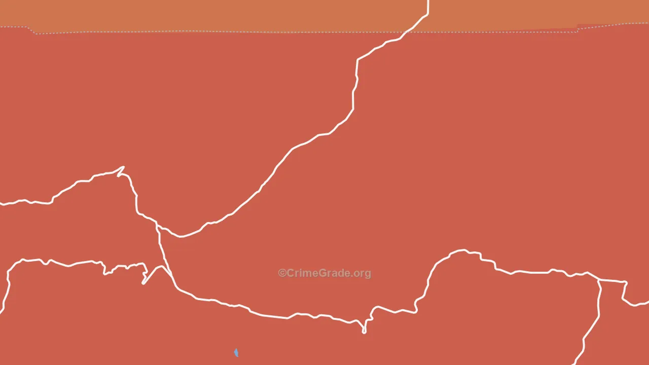 Kinzua, OR Map of Assault Rates