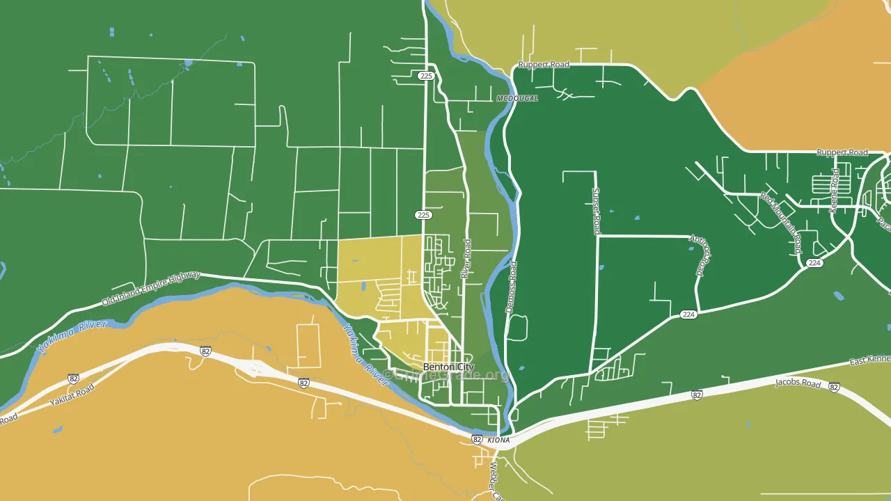 Kiona, WA Map of Assault Rates