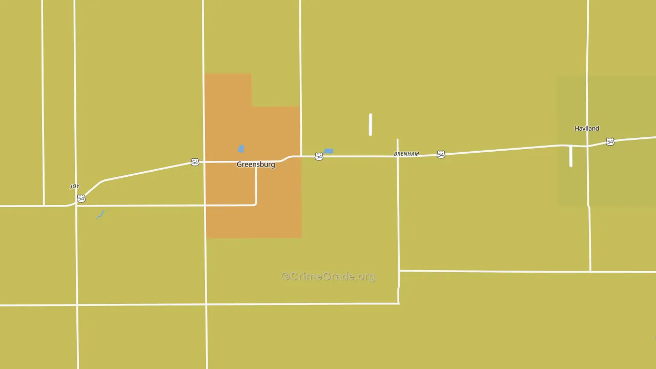 Kiowa County, KS Map of Assault Rates