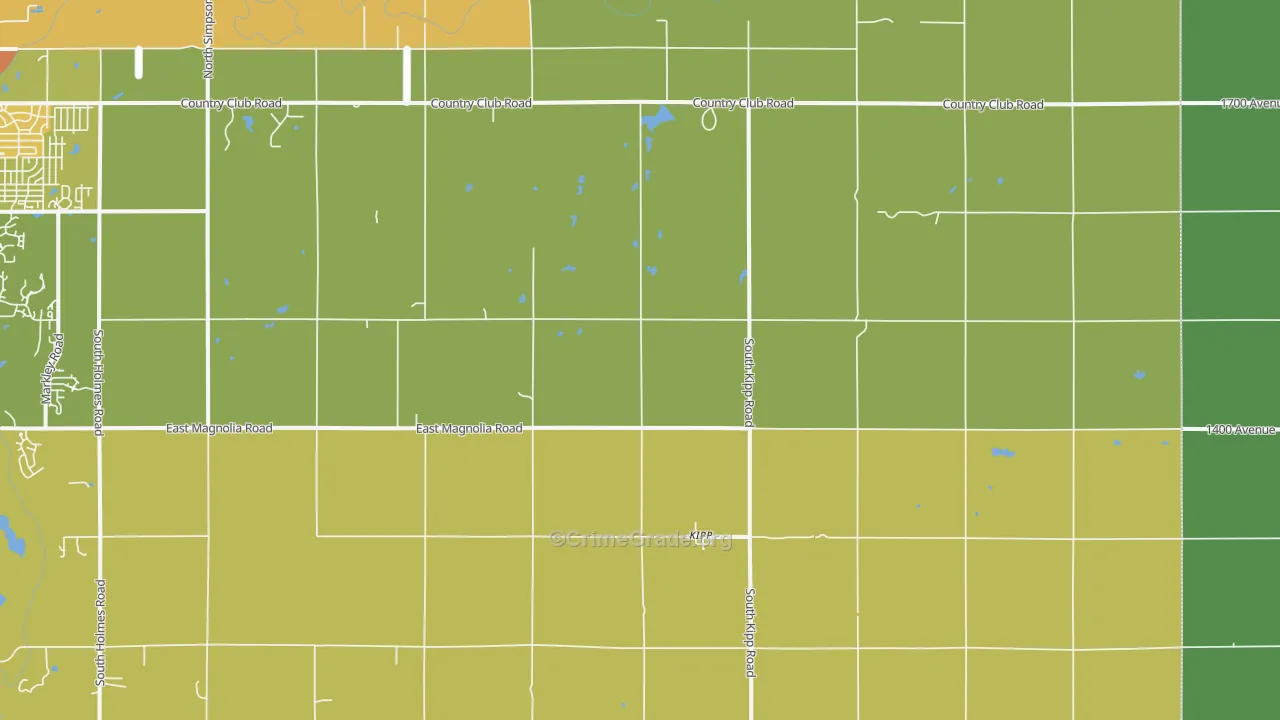 Kipp, KS Map of Assault Rates