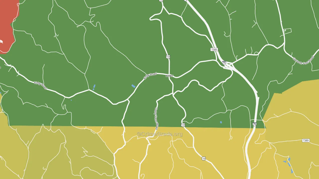 Kirby, PA Map of Assault Rates