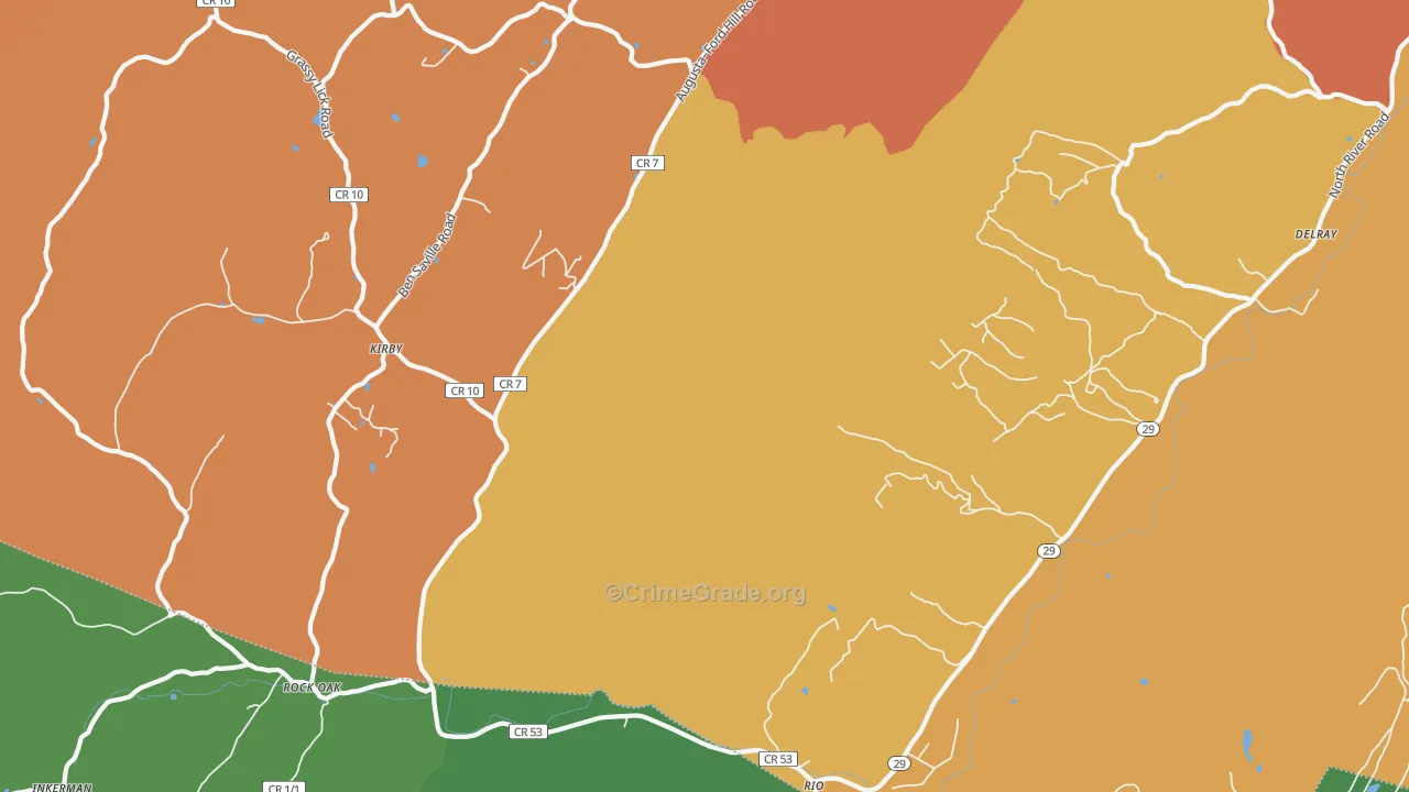 Kirby, WV Map of Assault Rates