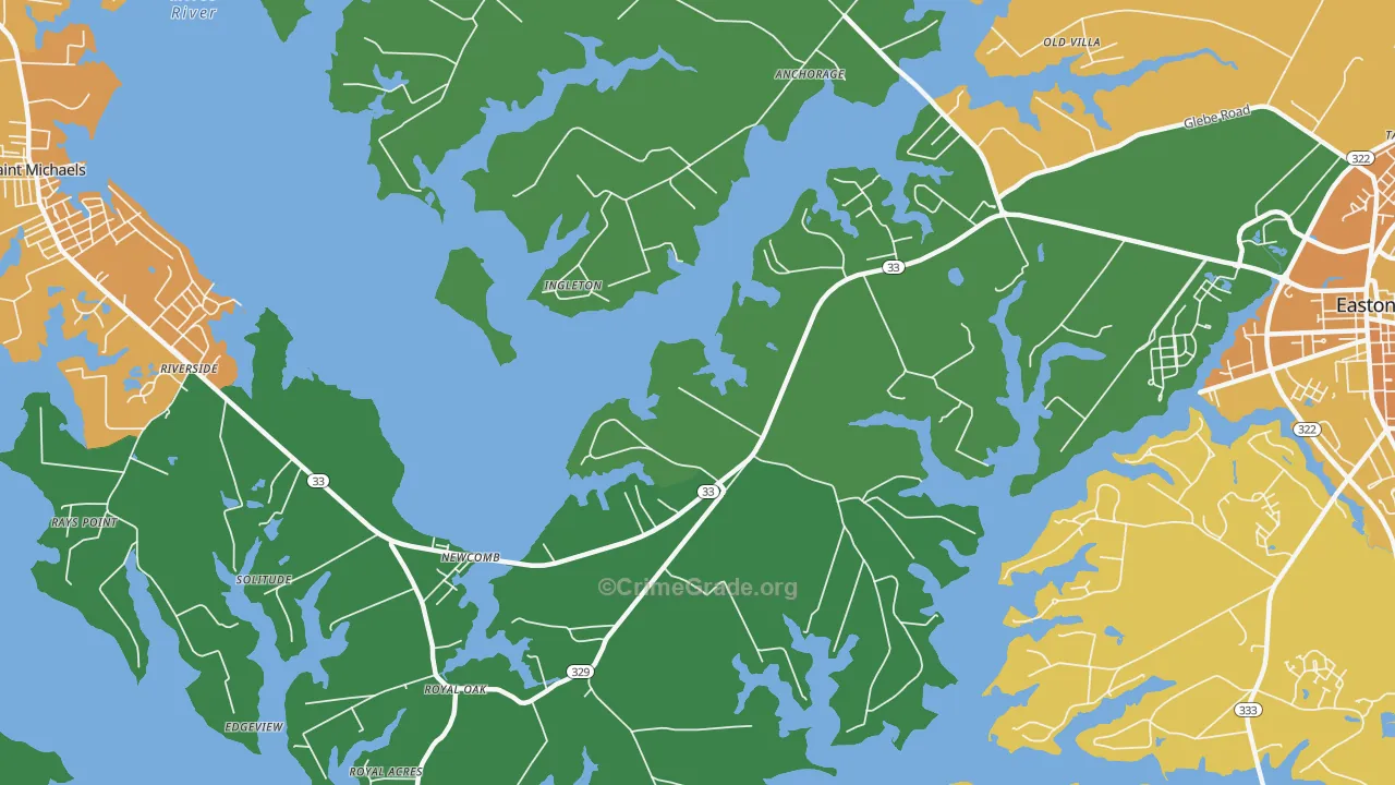 Kirkham, MD Map of Assault Rates