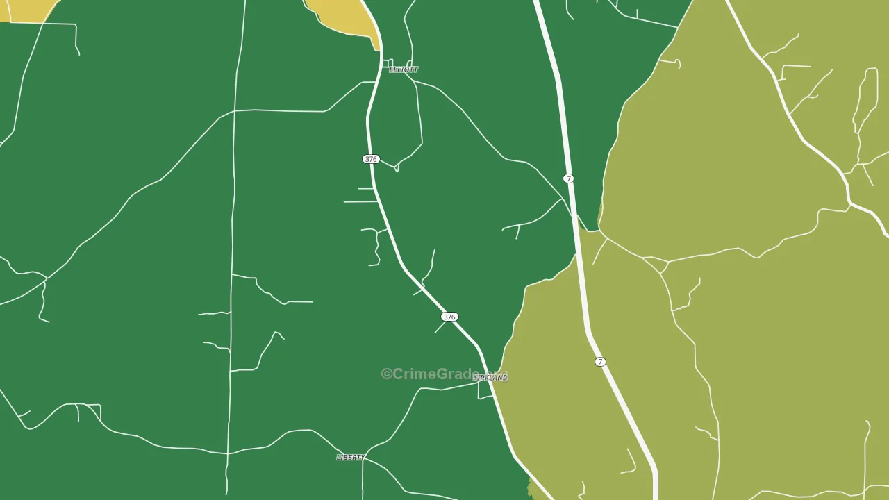 Kirkland, AR Map of Assault Rates