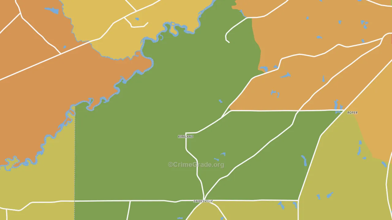 Kirkland, GA Map of Assault Rates