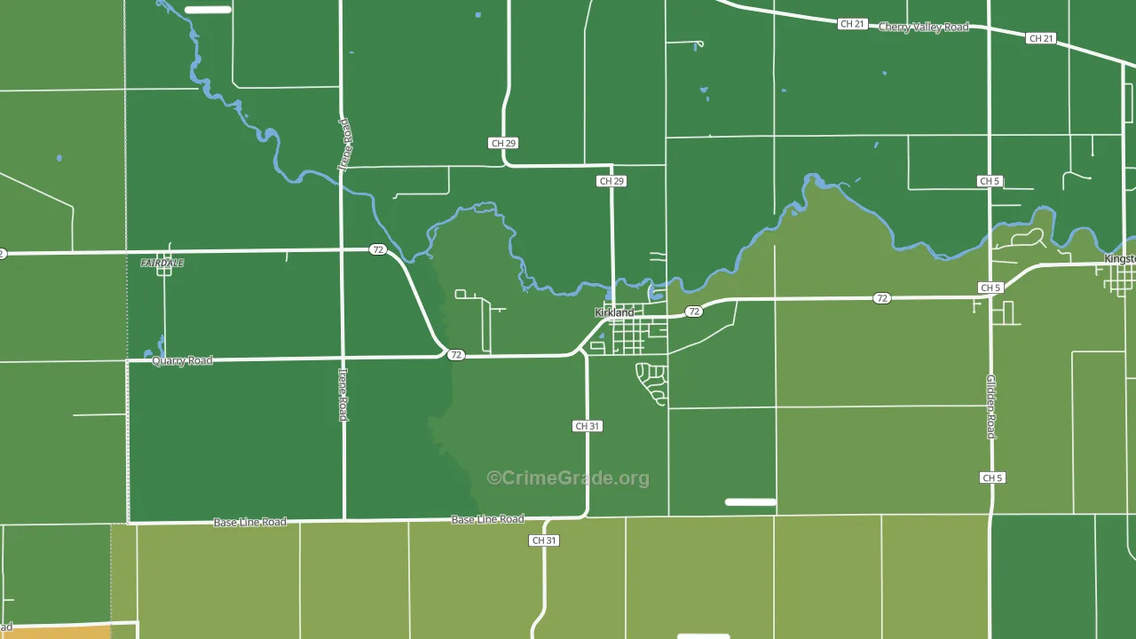 Kirkland, IL Map of Assault Rates