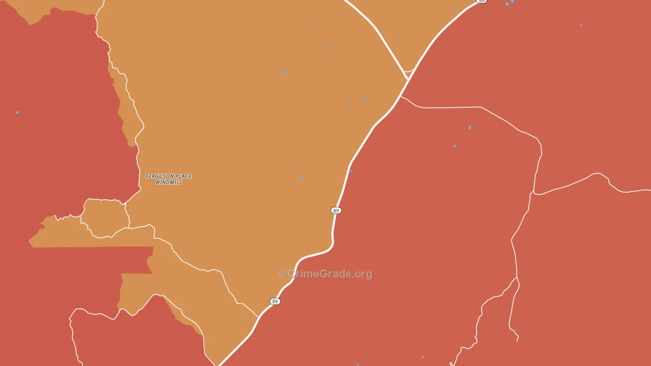 Kirkland Junction, AZ Map of Assault Rates