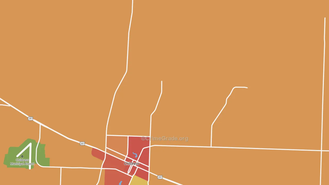 Kirkland, TX Map of Assault Rates