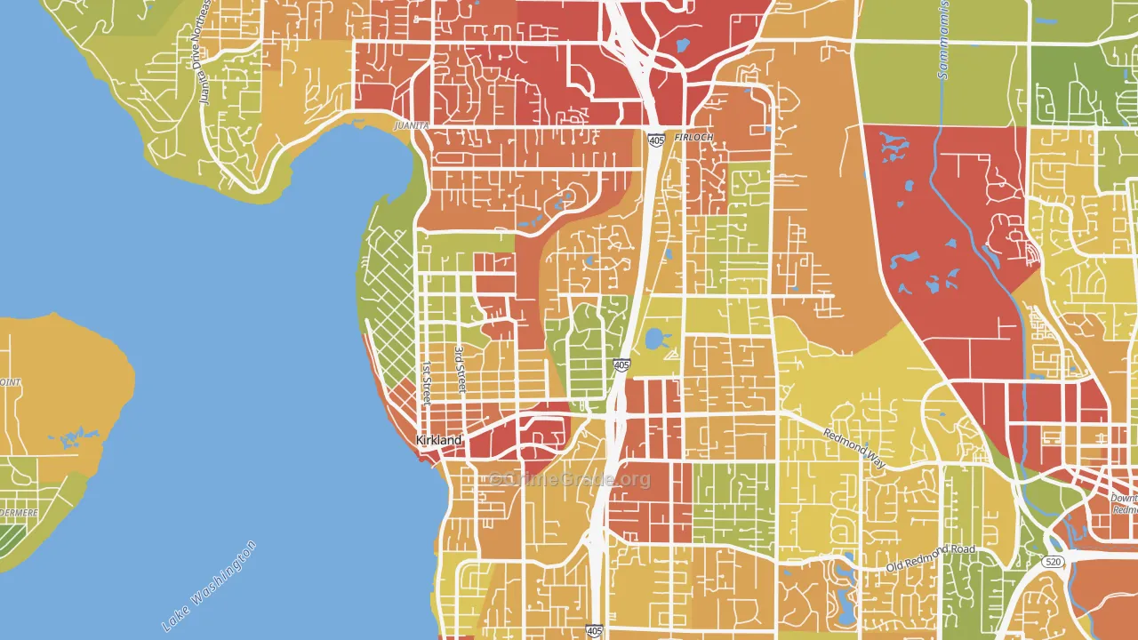 Kirkland, WA Map of Assault Rates