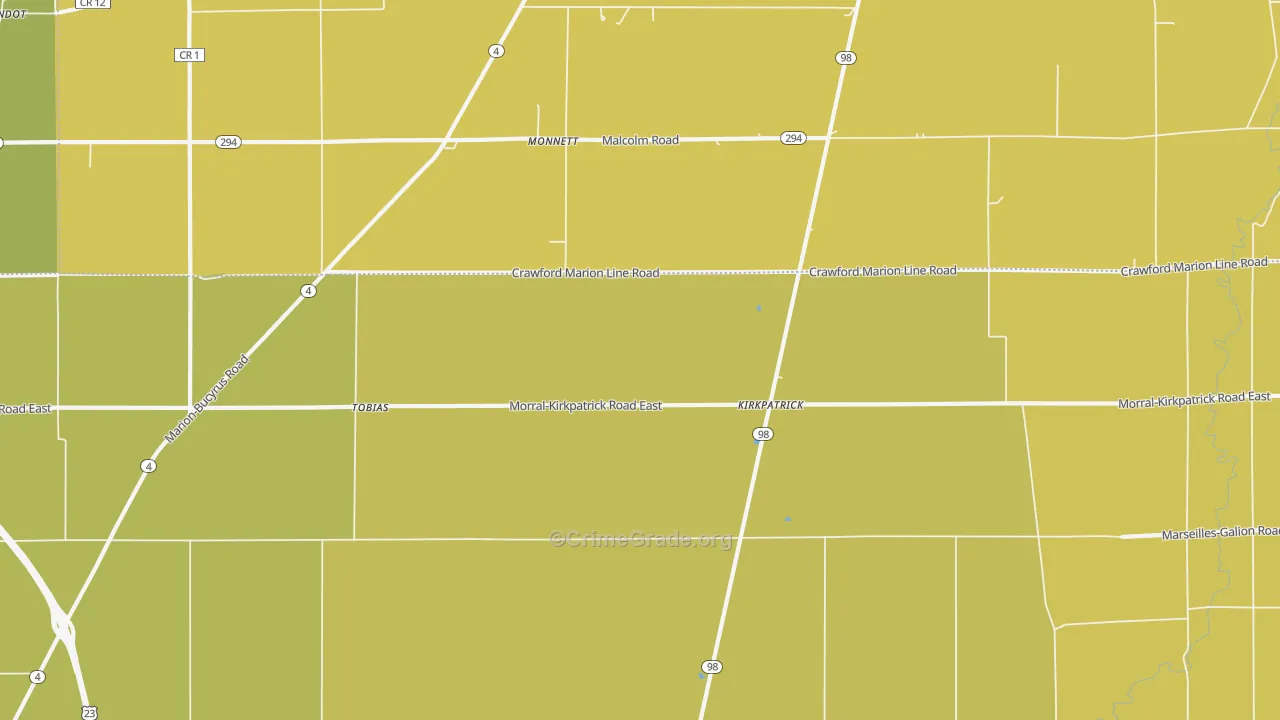 Kirkpatrick, OH Map of Assault Rates