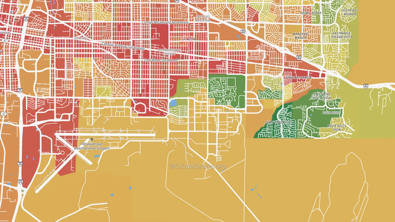 Kirtland Afb, NM Map of Assault Rates