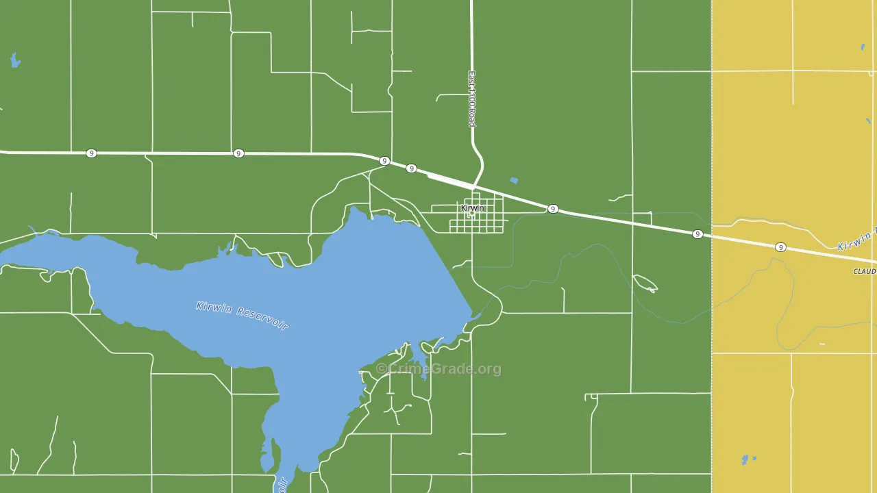 Kirwin, KS Map of Assault Rates