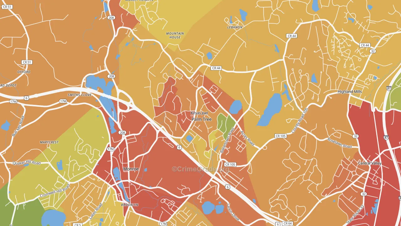 Kiryas Joel, NY Map of Assault Rates