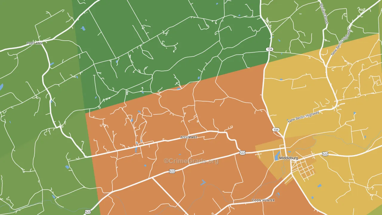 Kissimmee, PA Map of Assault Rates